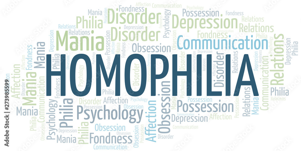 Homophilia word cloud. Type of Philia.