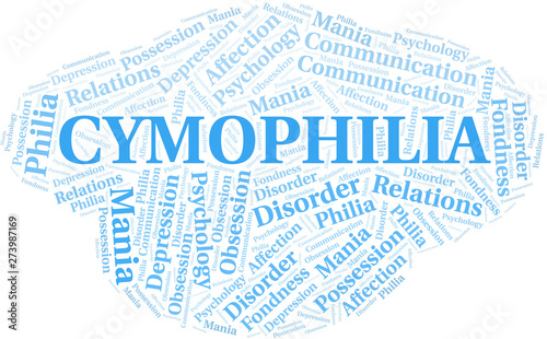 Cymophilia word cloud. Type of Philia.