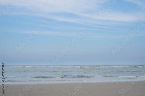 blue cloud sky and sand beach nature for summer background
