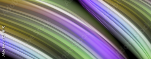 Modern rainbow liquid color flow colorful poster. Wave Liquid shape in black color background. Abstract composition