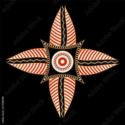 Abstract symmetrical flower...