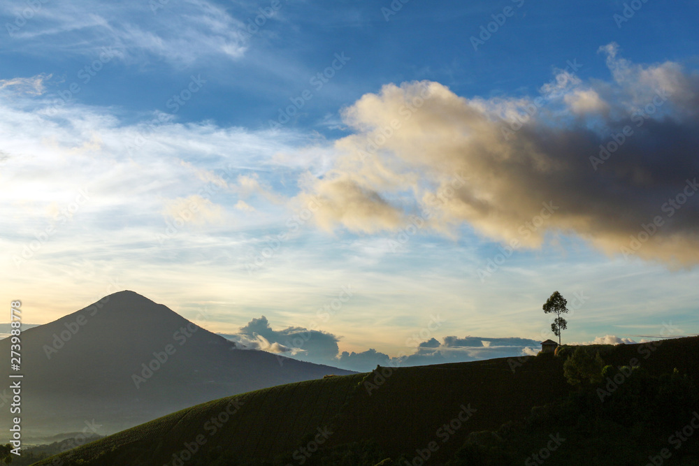 Morning View from Darajat Mount, Garut, West Java, Indonesia