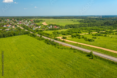 Aerial view on Rural scenery. Summer outdoor. © Konstantin