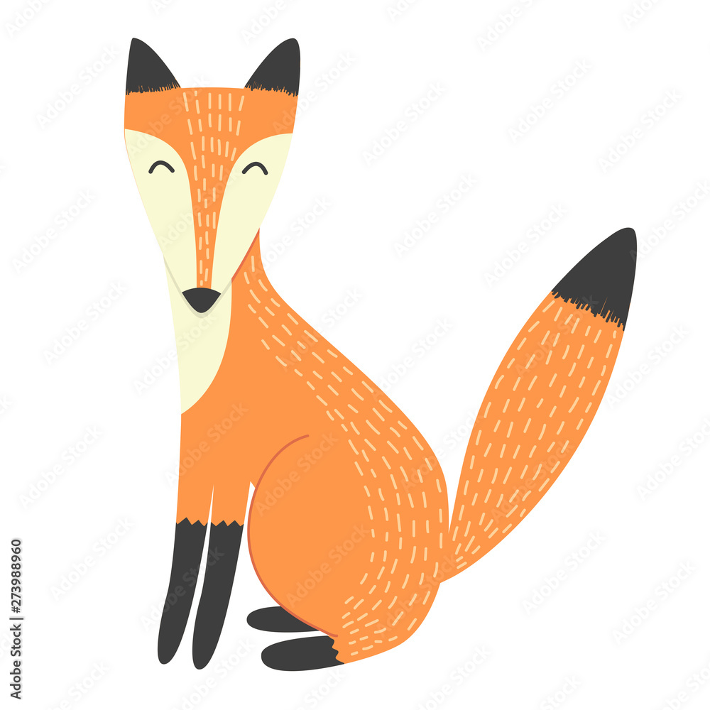 Obraz premium Funny fox isolated element