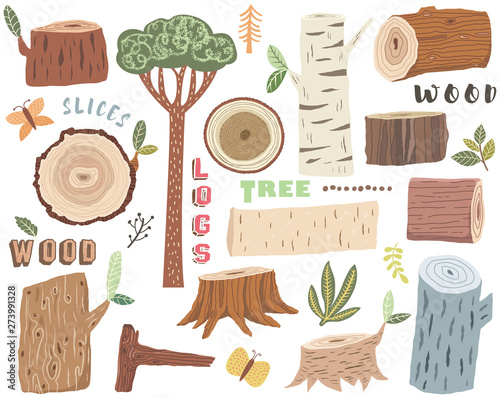 Nature Wooden Collection Elements Set