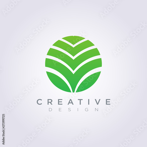 Leaf Circle Template Design Company Logo Vector Symbol Icon