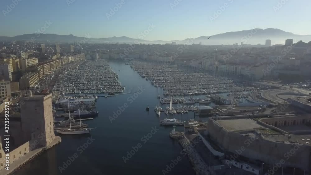 Vieux port de Marseille Drone