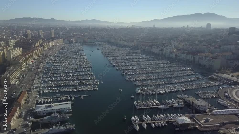 Vieux port de Marseille Drone
