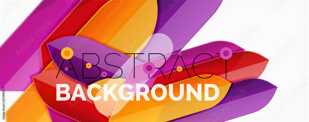 Fototapeta premium Geometric abstract background. Dynamic shapes composition