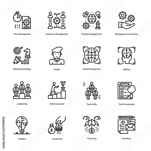 Strategy And Management Icons Bundle