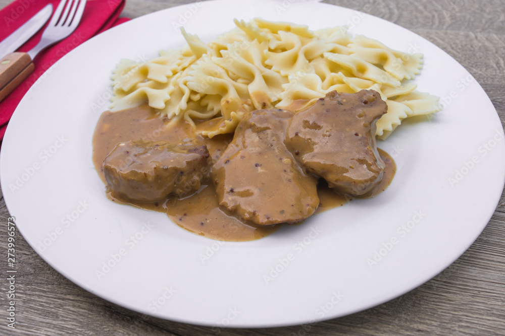 filet mignon sauce moutarde