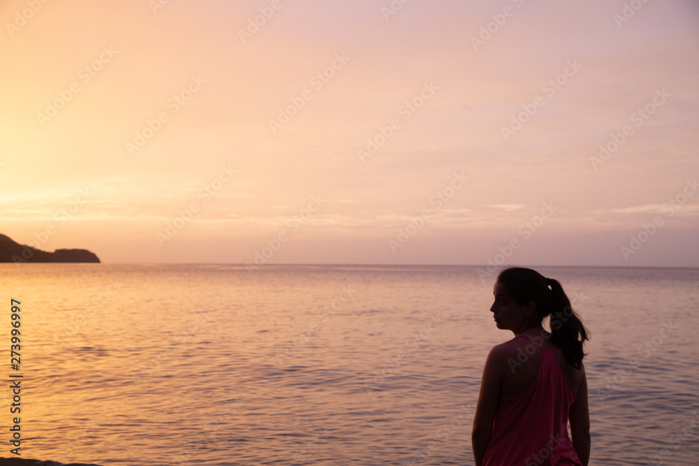 sunset at guanacaste beach in costa rica