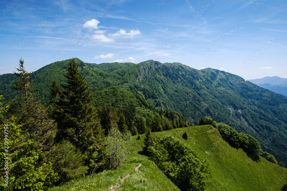 Mountain view from Kobla to Soriska planina