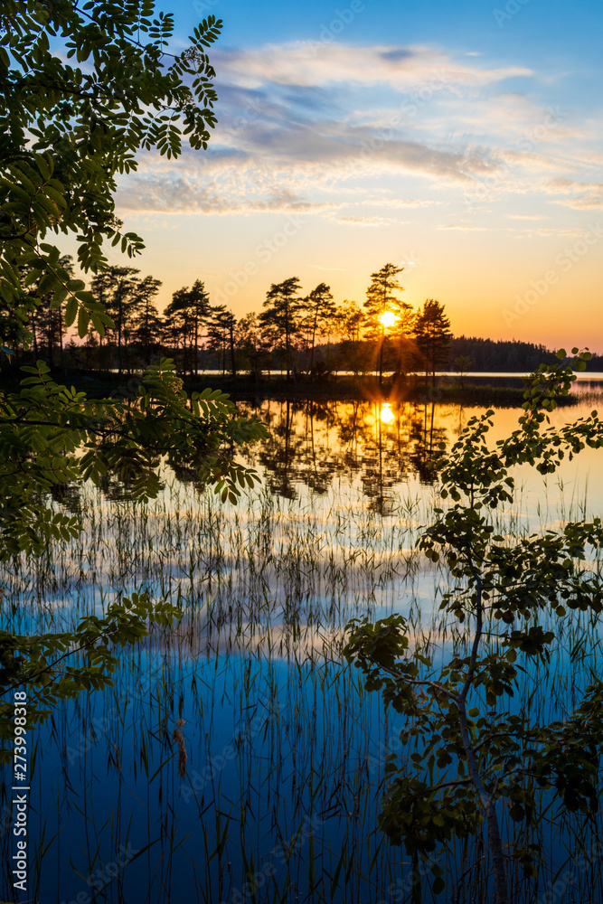 Fototapeta premium Sunset in Sweden