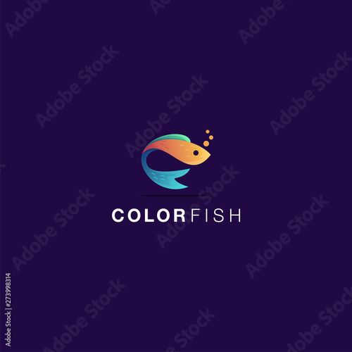 color fish logo design awesome inspiration