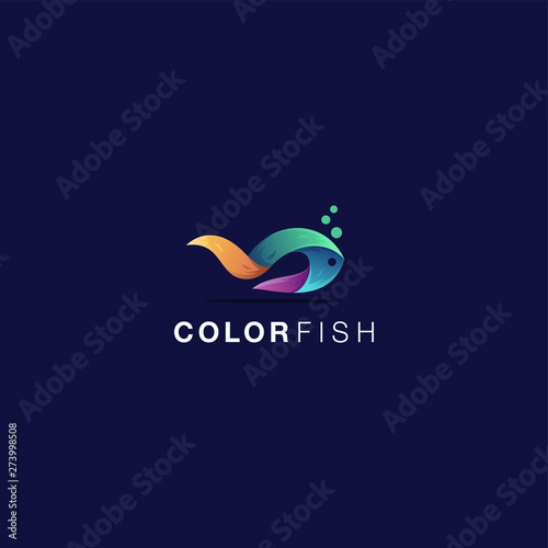 color fish logo design awesome inspiration