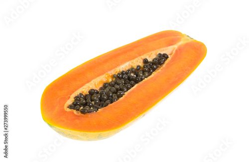 papaya isolated on white background