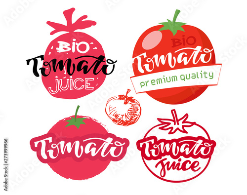 Hand drawn doodle fruit lettering label art for logo , poster, packing. Vegan set bio healthy fruits.