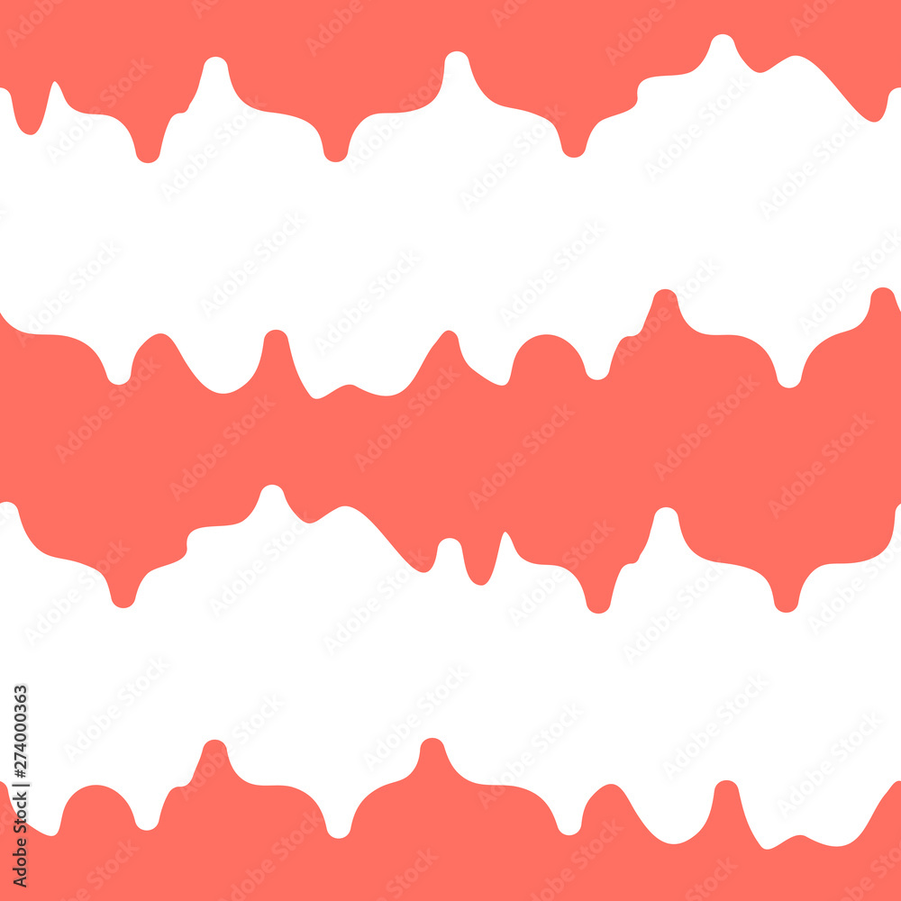 Hand drawn abstract style seamless pattern with pink and white stripes