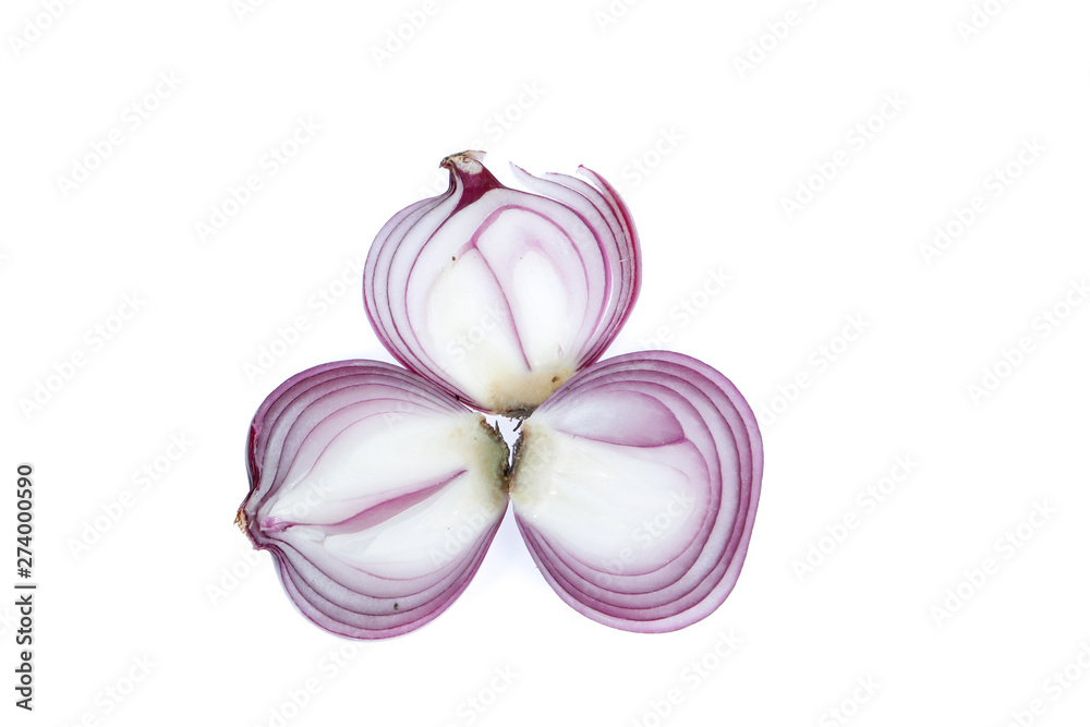 Red onion and isolated on white background Red onion and isolated on white background