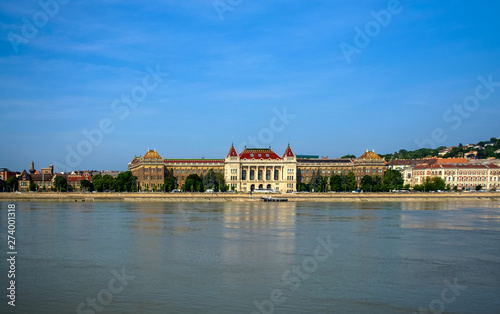 10.06.2019. Hungary, Budapest. Beautiful view since morning of the Danube river and the right coast of the city of Buda. © Vlada