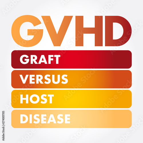 GVHD - Graft-versus-host disease acronym, medical concept background photo