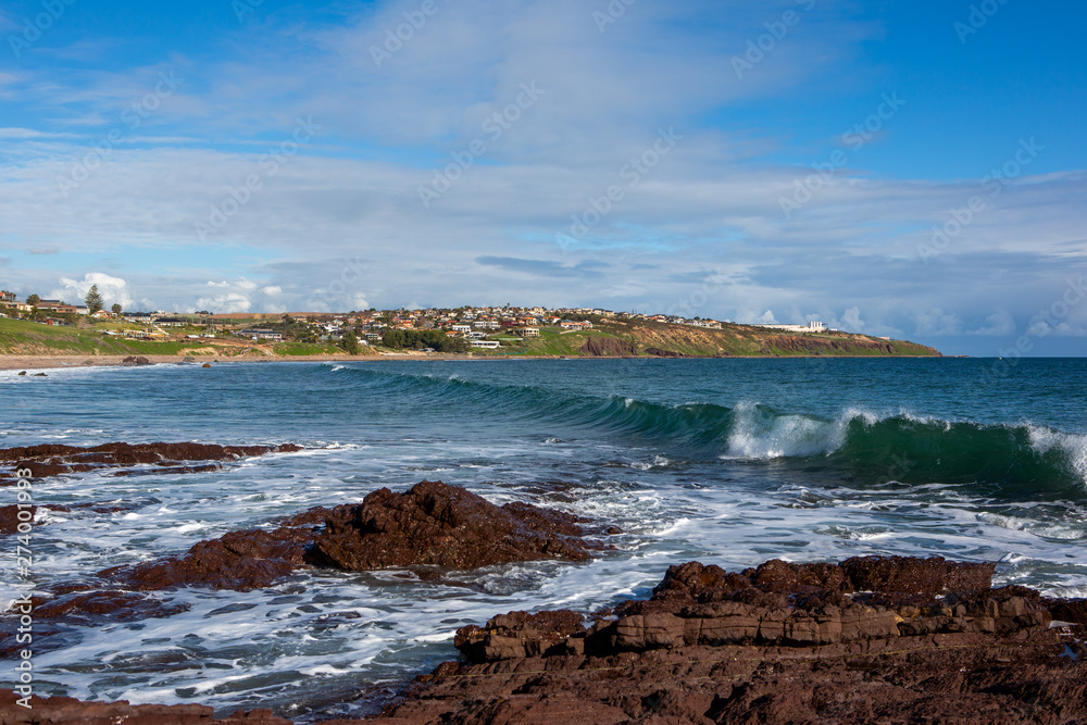 Hallett Cove beach from the conservation park in Hallett Cove South Australia on 19th June 2019