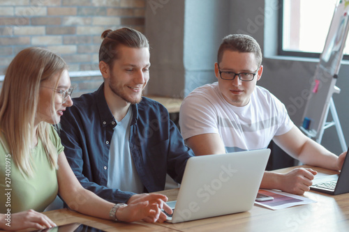 Young people having busines...