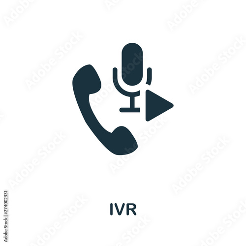 Ivr vector icon symbol. Creative sign from icons collection. Filled flat Ivr icon for computer and mobile