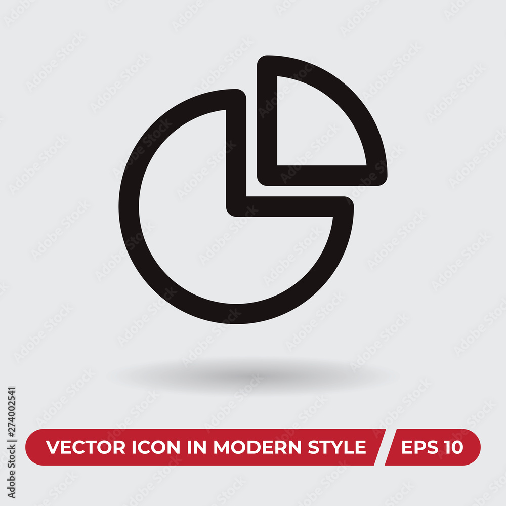 Pie chart vector icon in modern style for web site and mobile app Pie chart vector icon in modern style for web site and mobile app