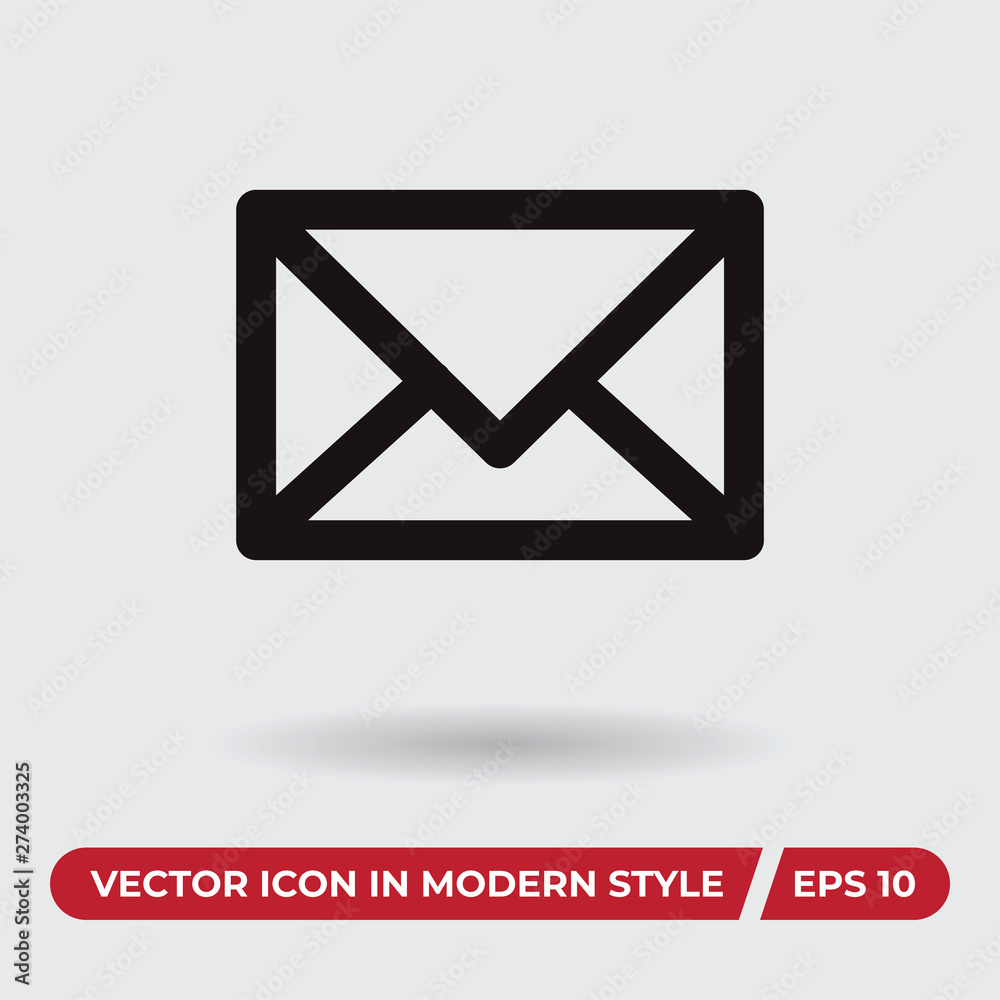 Mail vector icon in modern style for web site and mobile app