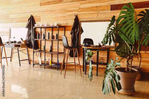 Interior of modern hairdres...