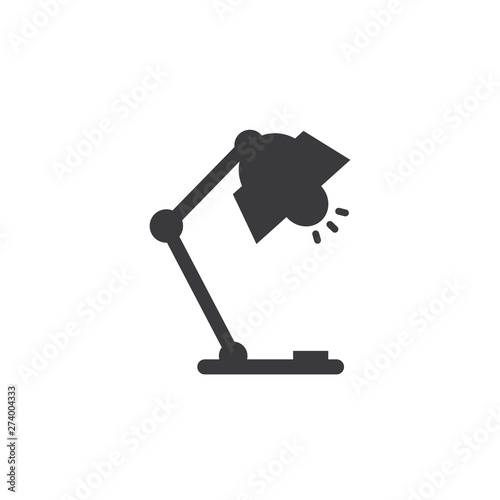 Isolated table lamp icon symbol on clean background.