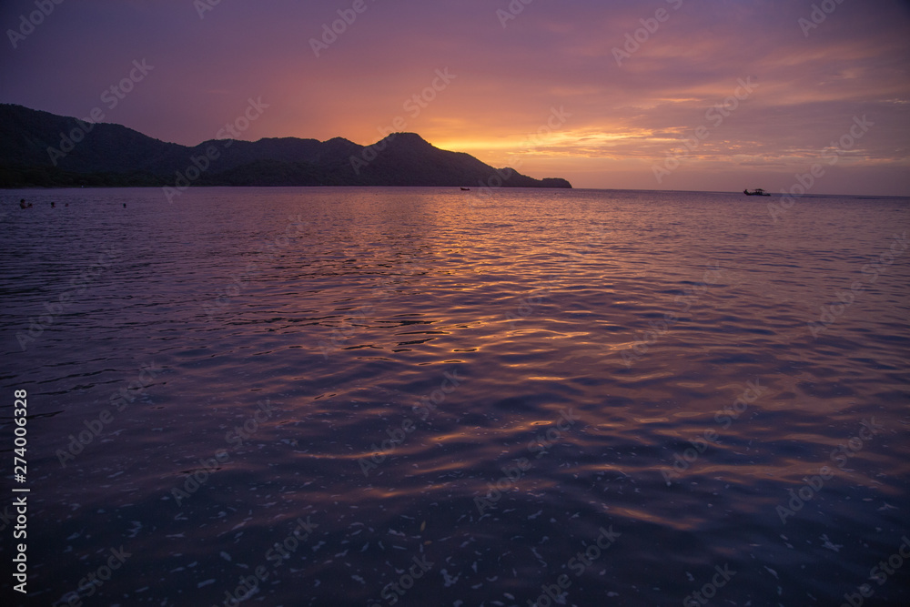 sunset at guanacaste beach costa rica