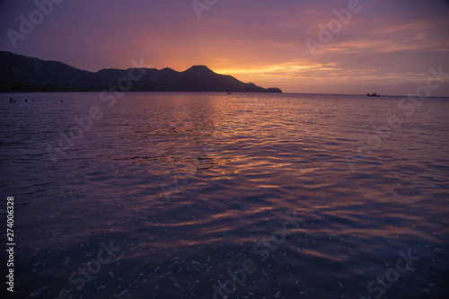 sunset at guanacaste beach costa rica