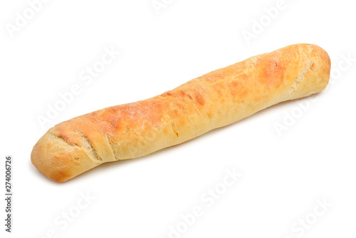 Fresh baguette isolated in white. © Nikolay