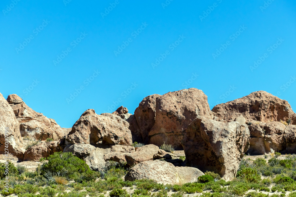 Rocks Valley in the Altiplano of Bolivia, South America