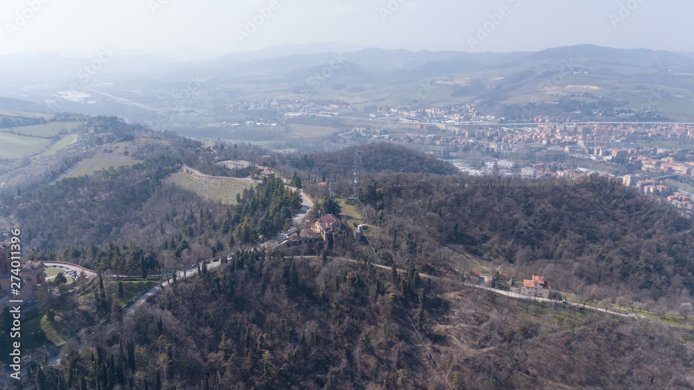 Italy Bologna city landscape aerial view Italy Bologna city landscape aerial view