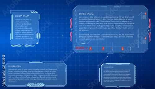 Callouts titles. Callout bar labels, information call box bars and modern digital info boxes layout templates. Digital callouts titles. Set of vector templates, futuristic blue frame of lower third. 