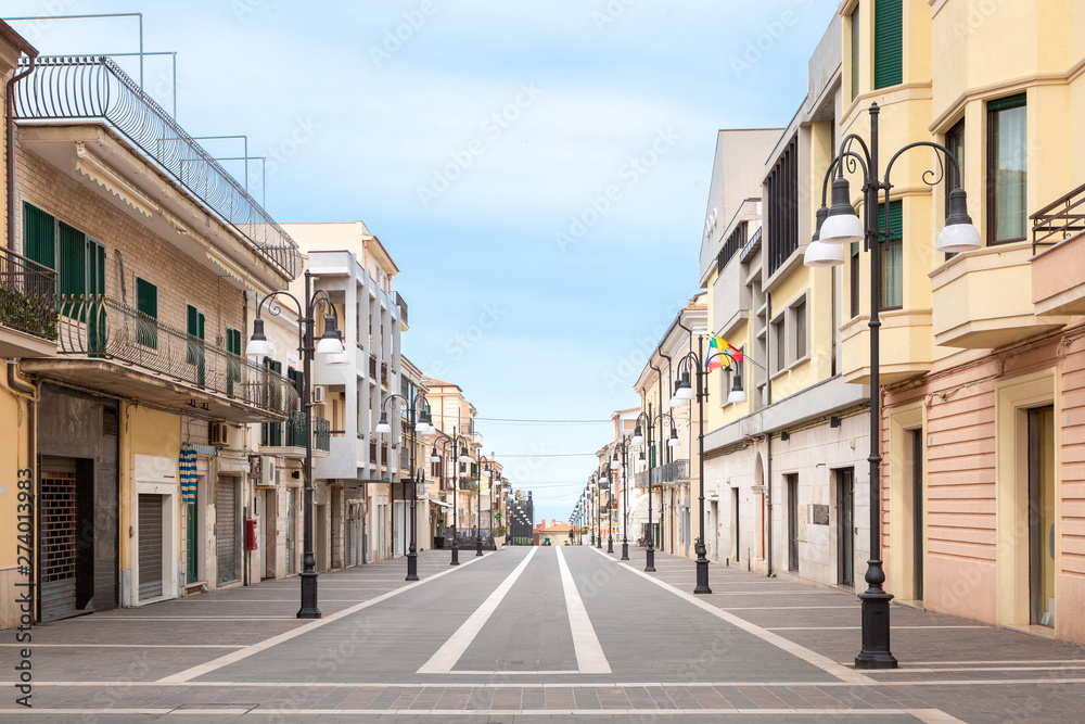 Main street in Termoli, Italy