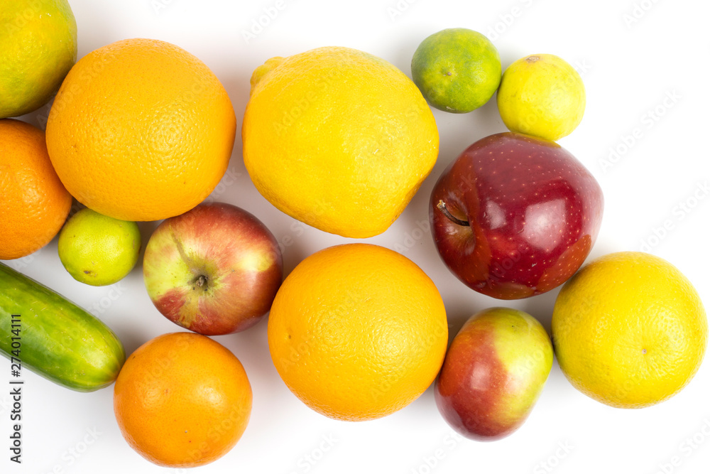 healthy fruits. orange, apple, kiwi on white background. healthy fruits. orange, apple, kiwi on white background.