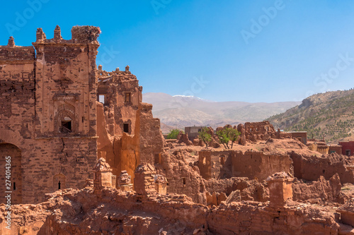 The ruins of the Telouet Kasbah in southern Morocco