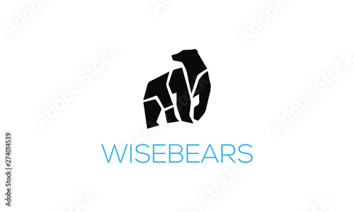 Great and Awesome Polar Bear logo mascot. 