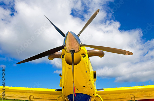 Aircraft propellers close up