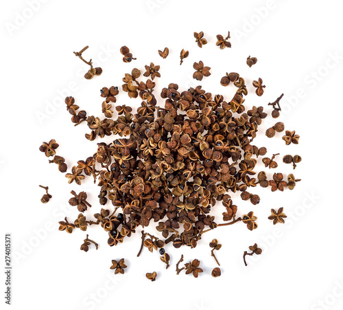 Sichuan pepper isolated on white background