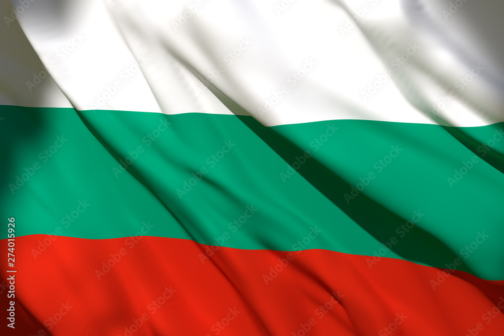 3d rendering of Bulgaria flag