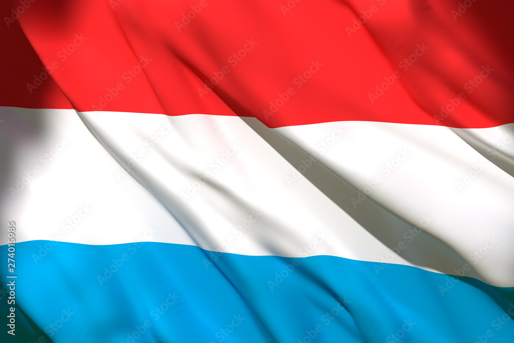 Fototapeta premium 3d rendering of Luxembourg flag
