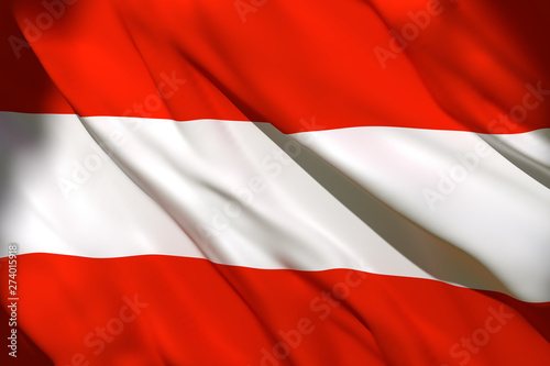 Foto 3d rendering of Austria flag