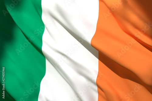 Photography 3d rendering of Ireland flag
