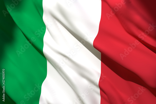 3d rendering of Italy flag